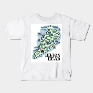 Hilton Head Map Kids T-Shirt